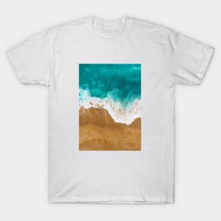 Seaside and wave #1 Sea foam. Aerial view T-Shirt